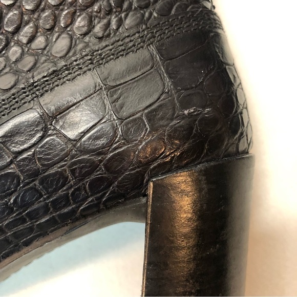 Stuart Weitzman & Gigi Hadid Collab Black Leather Lace Up Ankle Boot Size 7.5 - Picture 12 of 13